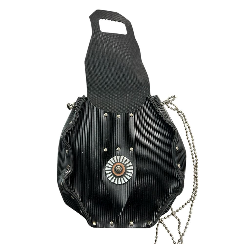 Gloria Gerber Embossed Stainless Steel Rubber Handbag Purse Handmade Boutique - Picture 8 of 15